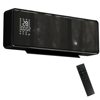 2000W Ceramic Electric Heater with Fan, Wall Mounted, Black