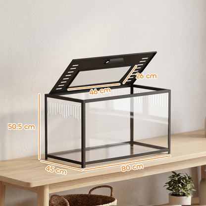Hamster Cage, Chewproof Metal Rat Cage with Deep Base, Openable Top