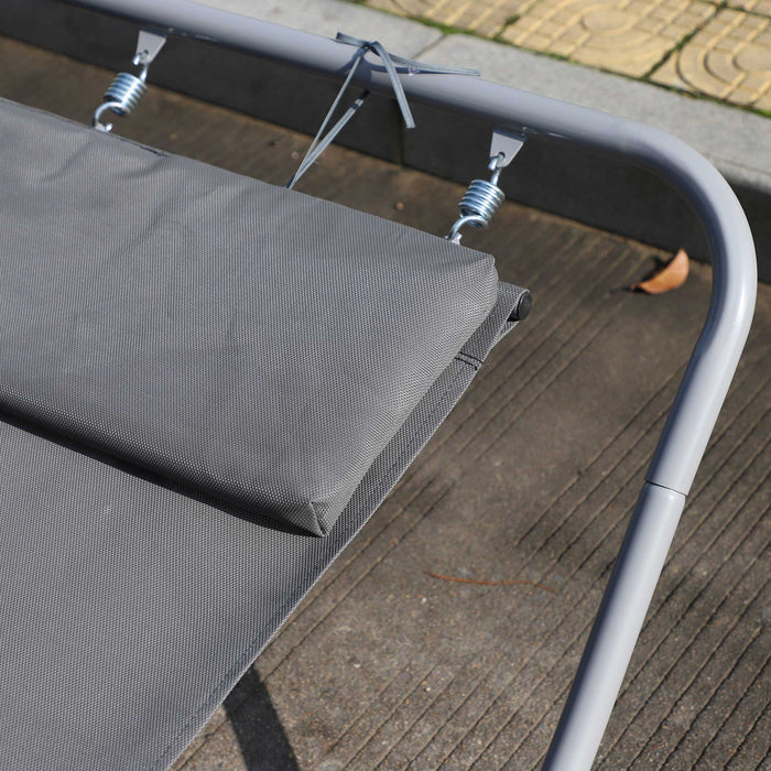 Outdoor Double Rocking Bed Hammock-Grey