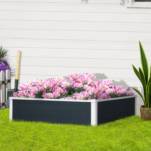 Garden Raised Bed Planter Grow Containers for Outdoor Patio Plant Flower Vegetable Pot PP 120 x 90 x 30 cm