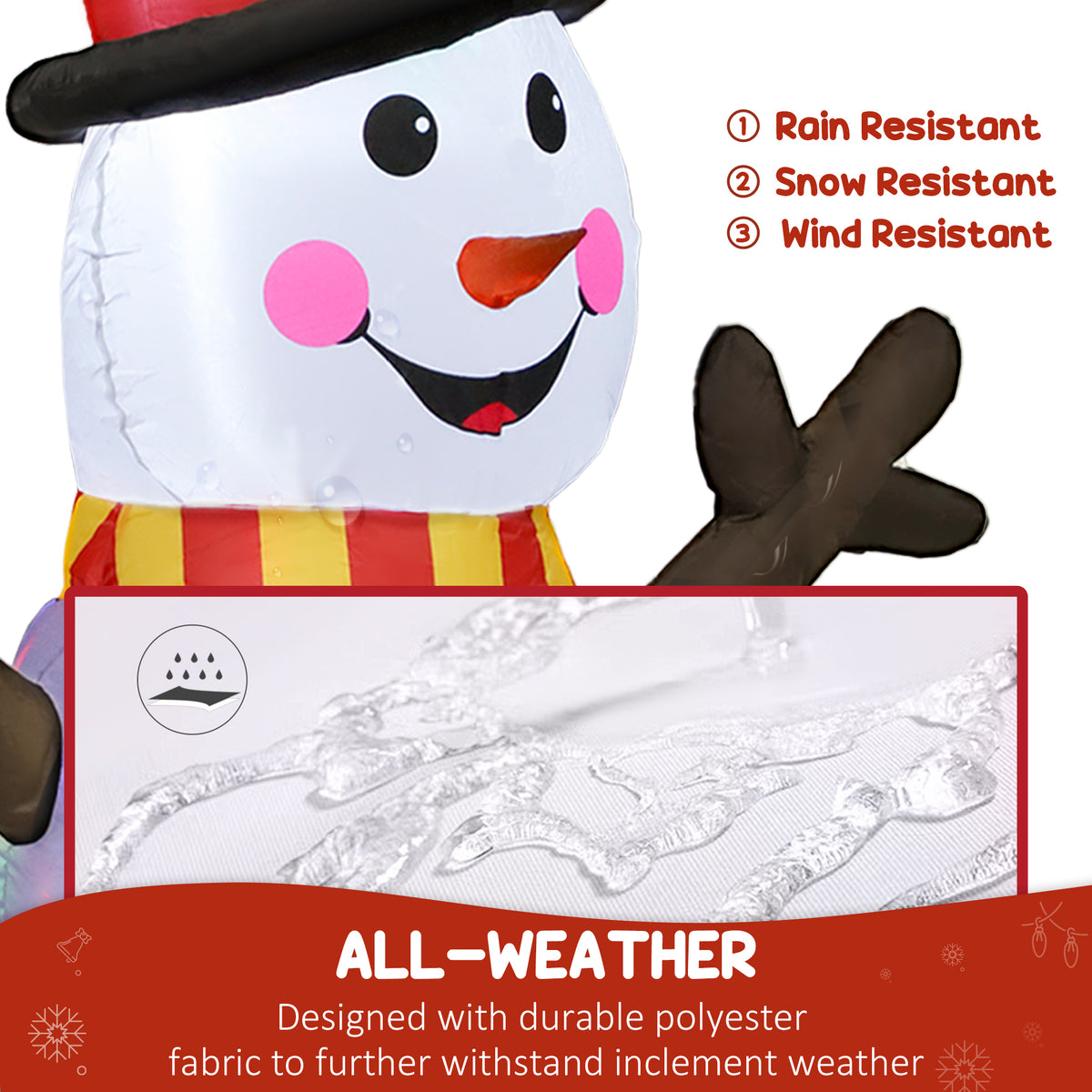 Blow Up Christmas Inflatables with Flashing Projector Light