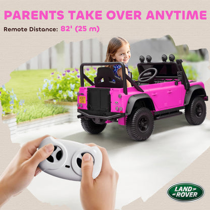 Kids Ride On Car, 12V Battery-Powered Electric Car with Remote Pink