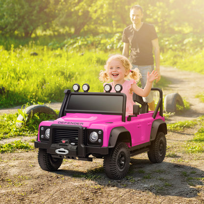 Kids Ride On Car, 12V Battery-Powered Electric Car with Remote Pink