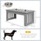 Raised Dog Bowls Pet Feeder Raised Elevated Stainless Steel Food Grey