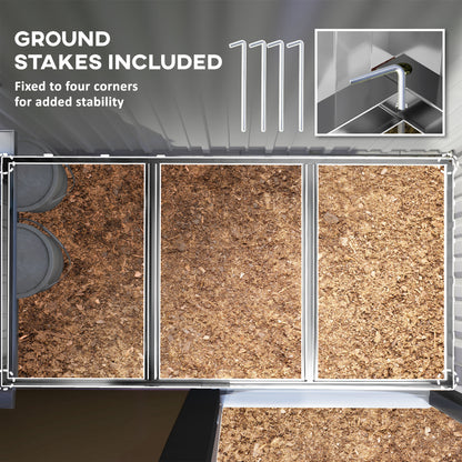 Steel Garden Shed, Small Lean-to Shed for Bike, 5x3 ft Brown