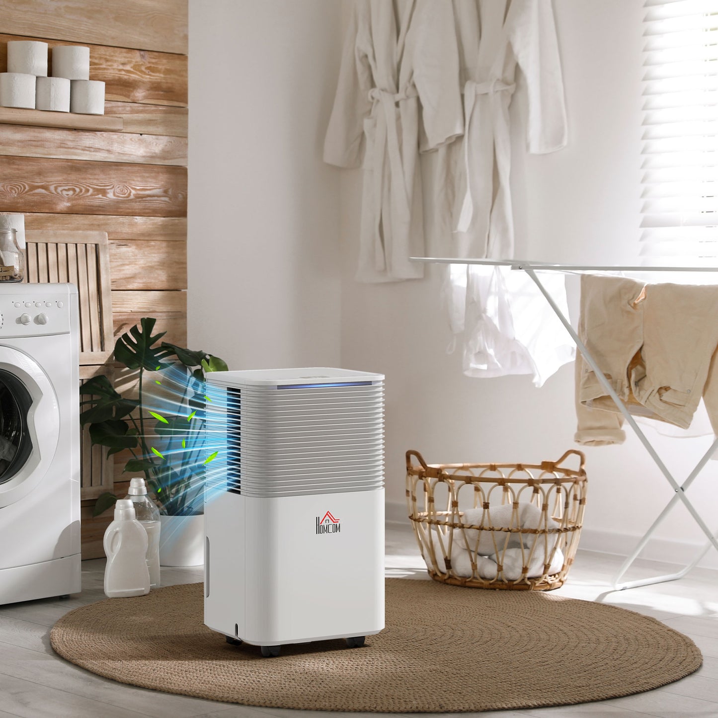 10L/Day Portable Quiet Dehumidifier for Home, Electric Air De-Humidifier