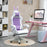 Racing Gaming Chair, Reclining PU Leather Computer Chair with Removable Rabbit Ears, Footrest, Headrest and Lumber Support, Purple