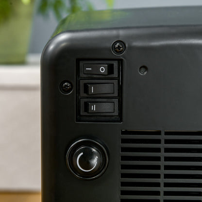 Electric Fireplace Stove, Freestanding or Tabletop, with LED Flame Effect, Overheating Protection, 800W/1600W