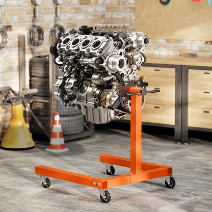 570 kg Rotating Engine Stand with Adjustable Head, Orange