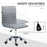 Adjustable Swivel Office Chair with Armless Mid-Back in PU Leather and Chrome Base - Grey