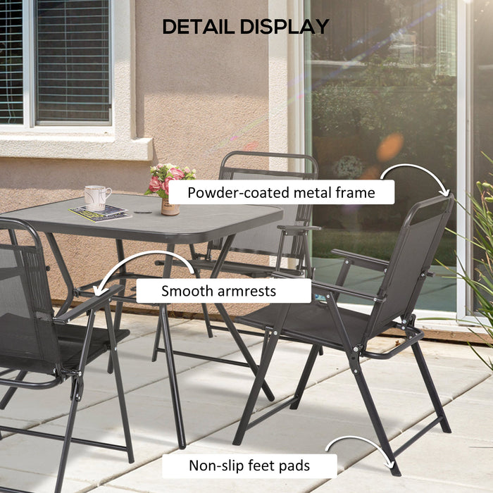 Five-Piece Metal Frame Garden Dining Set