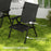 4PCS Folding Chair w/ Breathable Mesh Fabric Seat, Black