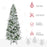 6 Foot Snow Flocked Artificial Christmas Tree Holiday with Pencil Shape