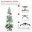 6 Foot Snow Flocked Artificial Christmas Tree Holiday with Pencil Shape