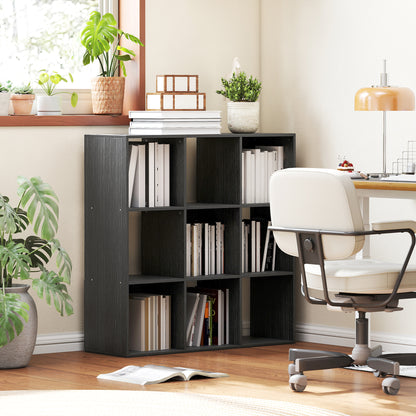 9 Cube Storage Unit Cabinet Bookcase Display Shelves, Black