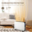 Portable Convector Heater with 24H Timer Adjustable Temperature White