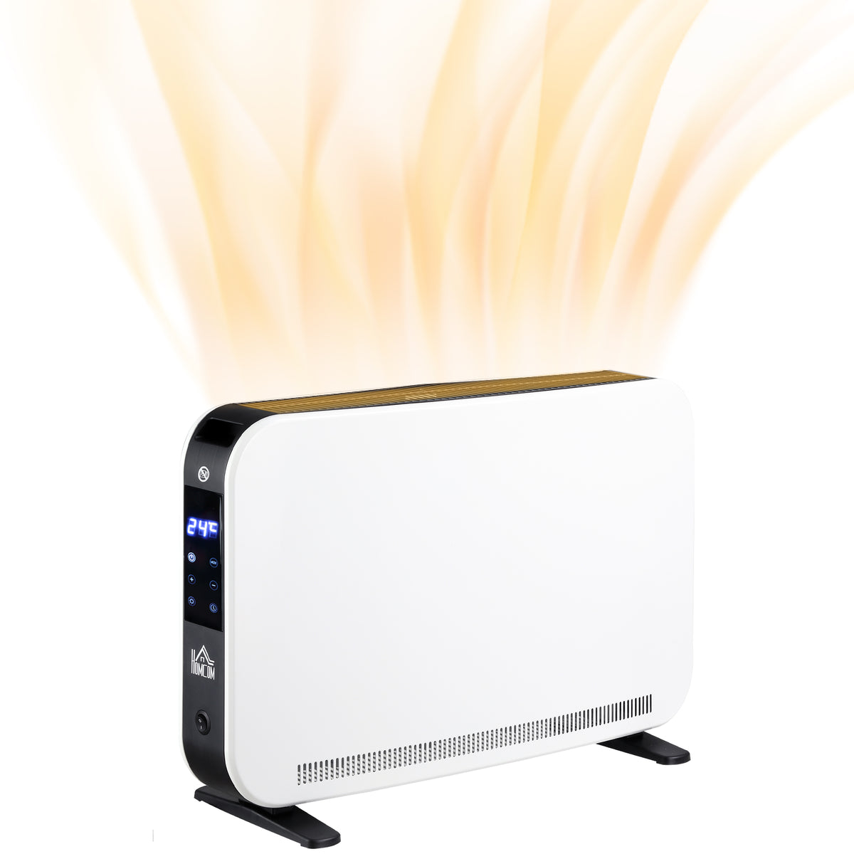 Portable Convector Heater with 24H Timer Adjustable Temperature White
