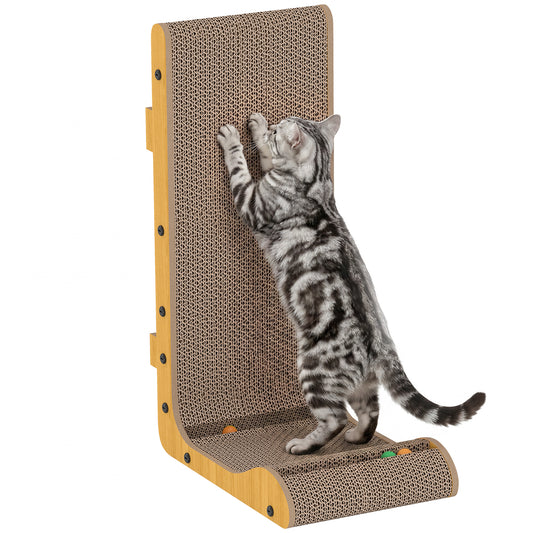 Cat Scratching Board Wall Mounted 57.5H cm Brown