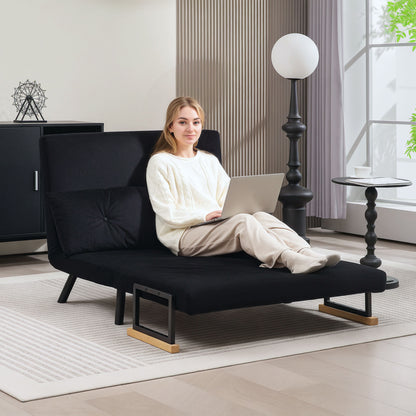 Click Clack 2 Seater Sofa Bed for Living Room, Guest Room, Black