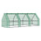 270 x 90 x 90 cm Steel Frame Poly Tunnel Steeple Greenhouse - Green