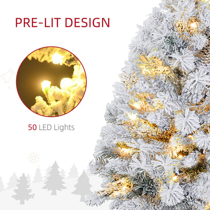 3ft Artificial Christmas Tree with LED Light, Concrete Base