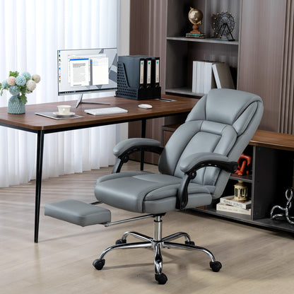 Office Chair, Computer Desk Chair with Spring Cushion, Grey