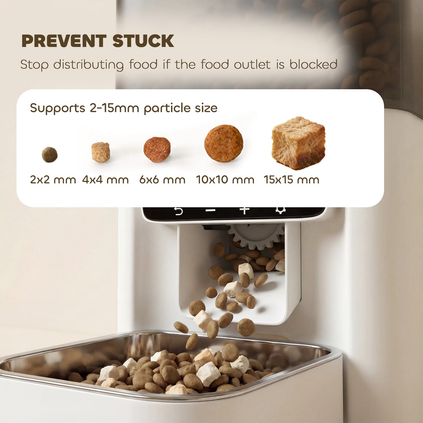 Automatic Cat Feeder Programmable with Timer, 10s Voice Recorder