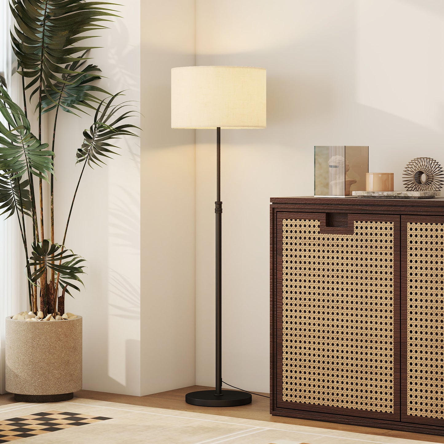 Modern Dimmable Standing Lamp with Adjustable Colour Temperatures