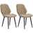 Velvet Dining Chairs, Set of 2 Dining Room Chairs with Metal Legs for Living Room, Dining Room, Brown