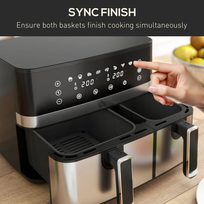 Dual Zone Air Fryer 8.5L Double Air Fryer with SYNCFinish 2700W