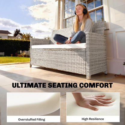 3PCs Rattan Garden Seat Cushions Pads for Patio Furniture