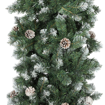 8.2 ft Snow Frosted Christmas Tree Arch, Doorway Decor with 1800 Tips