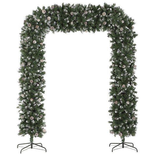 8.2 ft Snow Frosted Christmas Tree Arch, Doorway Decor with 1800 Tips
