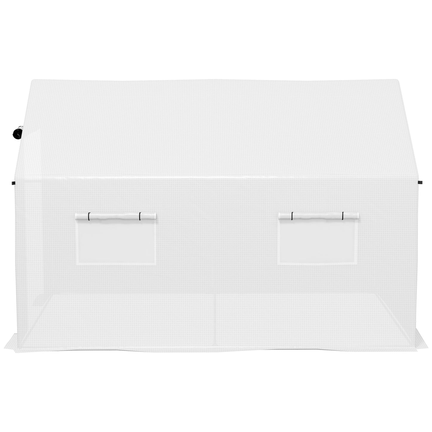 Polyethylene Walk-in Polytunnel Greenhouse, 2 x 3(m), White