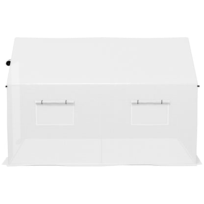 Polyethylene Walk-in Polytunnel Greenhouse, 2 x 3(m), White