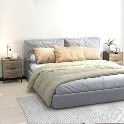 Bedside Tables Set of 2 with 2 Drawers for Bedroom, Living Room