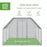 Chicken Run with Roof, Walk In Chicken Coop Run Cage for 10-12 Chickens, Hen House Duck Pen Outdoor, 380x280x195 cm