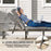 Folding Rattan Sun Lounger with Adjustable Back, Cushion, Grey