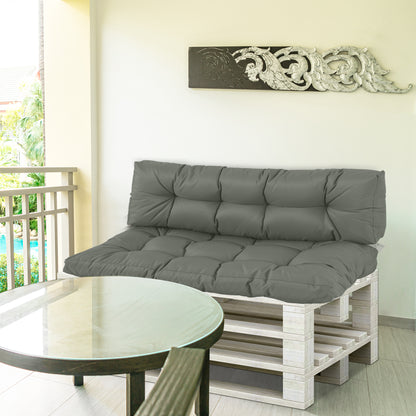 2Pcs Tufted Pallet Cushions Seat Pad Back Cushion Indoor Outdoor
