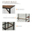 Dining Table Set Industrial Bar Height With 2 Stools & Side Shelf, 3 Pieces Coffee Table for Dining Room, Kitchen, Dinette