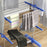 4-Tier Large Clothes Airer Stainless Steel Clothes Drying Rack Blue