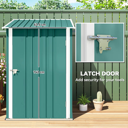 3.3ft x 3.4ft Outdoor Storage Shed Steel Garden Shed w/ Lockable Door