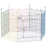 Pet Playpen Crate, with Six Panels, Door, for Indoors and Outdoors