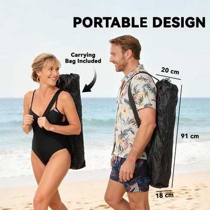 Camping Chair Reclining Folding Portable Black