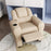 Kids Recliner Chair with Adjustable Backrest and Footrest, Beige