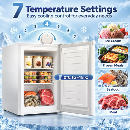 59.1L Tabletop Freezer with Reversible Door - White
