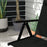 Set of 2 Patio Folding Chairs w/ Adjustable Back, Garden Dining Chairs w/ Breathable Mesh Fabric Padded Seat, Backrest, Headrest, Black