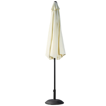 3(m) Patio Umbrella Outdoor Sunshade Canopy w/ Tilt & Crank Beige