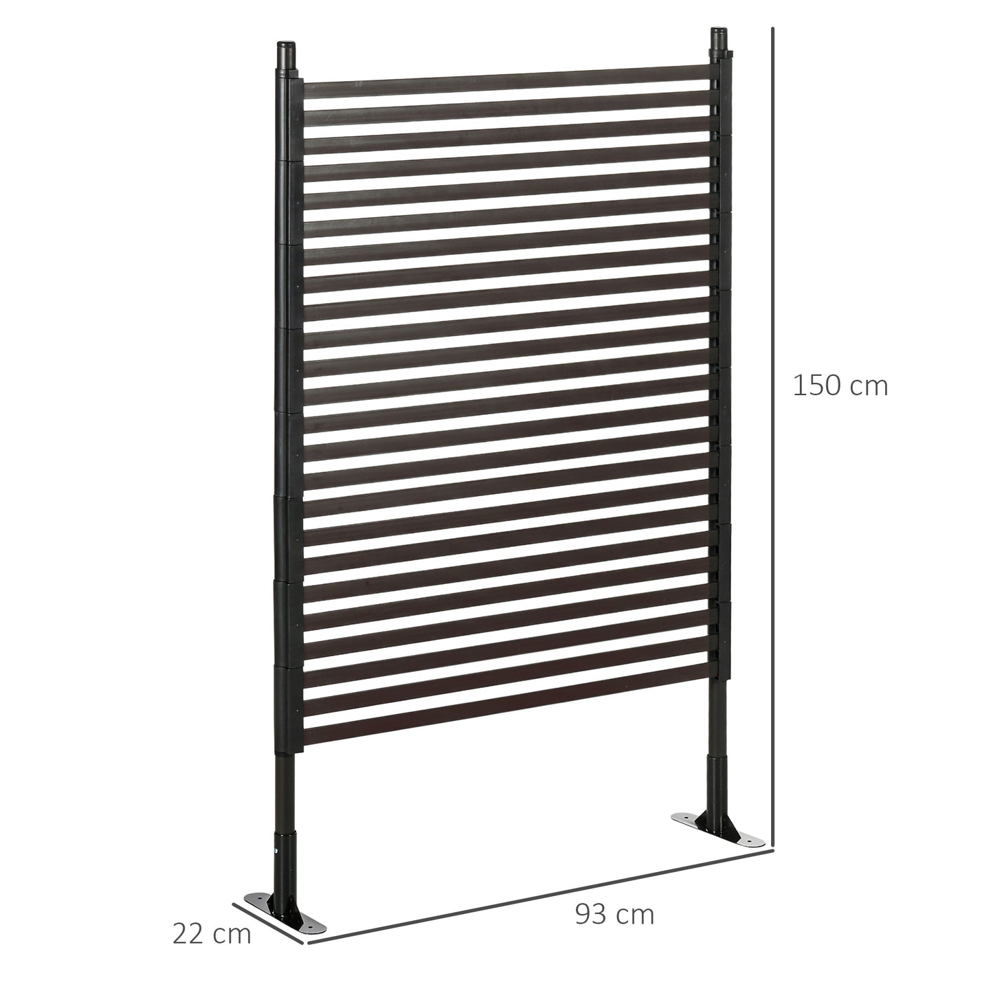 Garden Fence with 2 Standing Ways, Metal Animal Barrier Fence