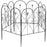 Metal Decorative Outdoor Picket Fence Panels Set of 5, Heart-shaped Scrollwork, Black